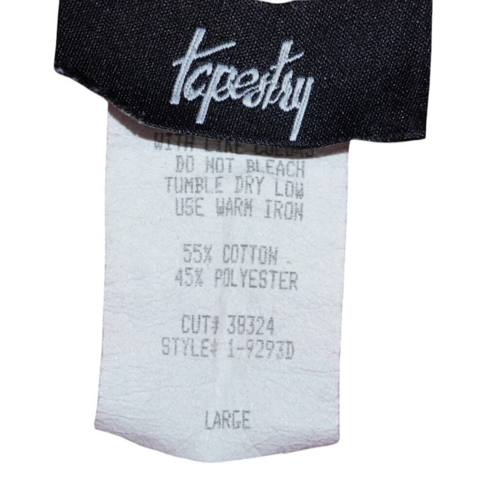 Tapestry Red Bandana Patchwork Button-Up Shirt La… - image 3